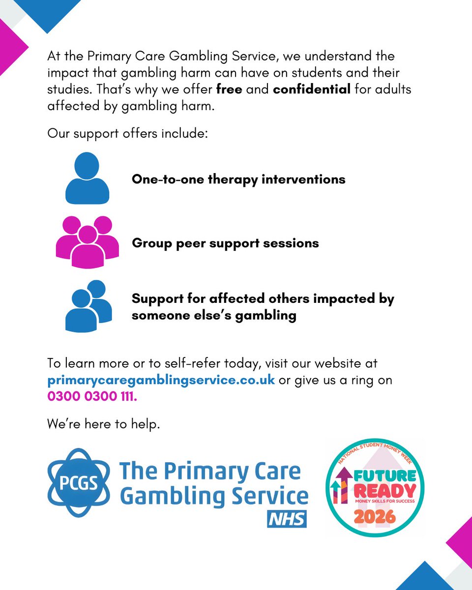 NHS Primary Care Gambling Service tweet media