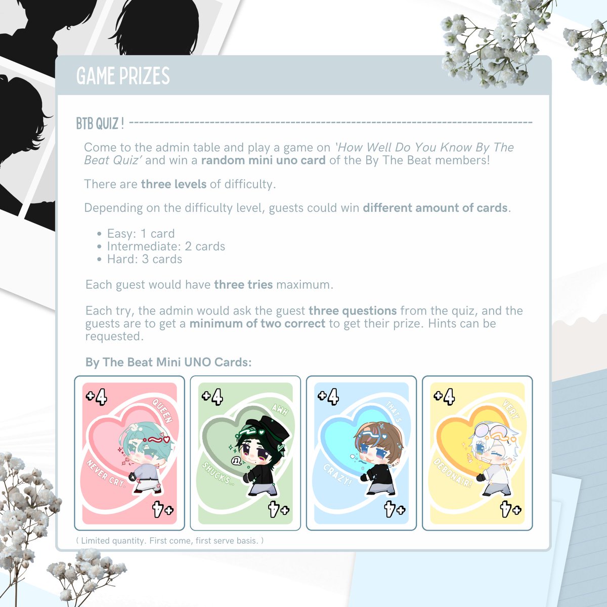 2434oclock's tweet photo. dear #HZBEATS

wanna know how can you redeem some freebies as well as play some exciting games? come take a look! 

spending $10 on any menu items let's you get a sticker of the BTB mascots ! 
and if you get our specially crafted drinks, you could get a transparent card of the— https://t.co/CMouFKDMRN