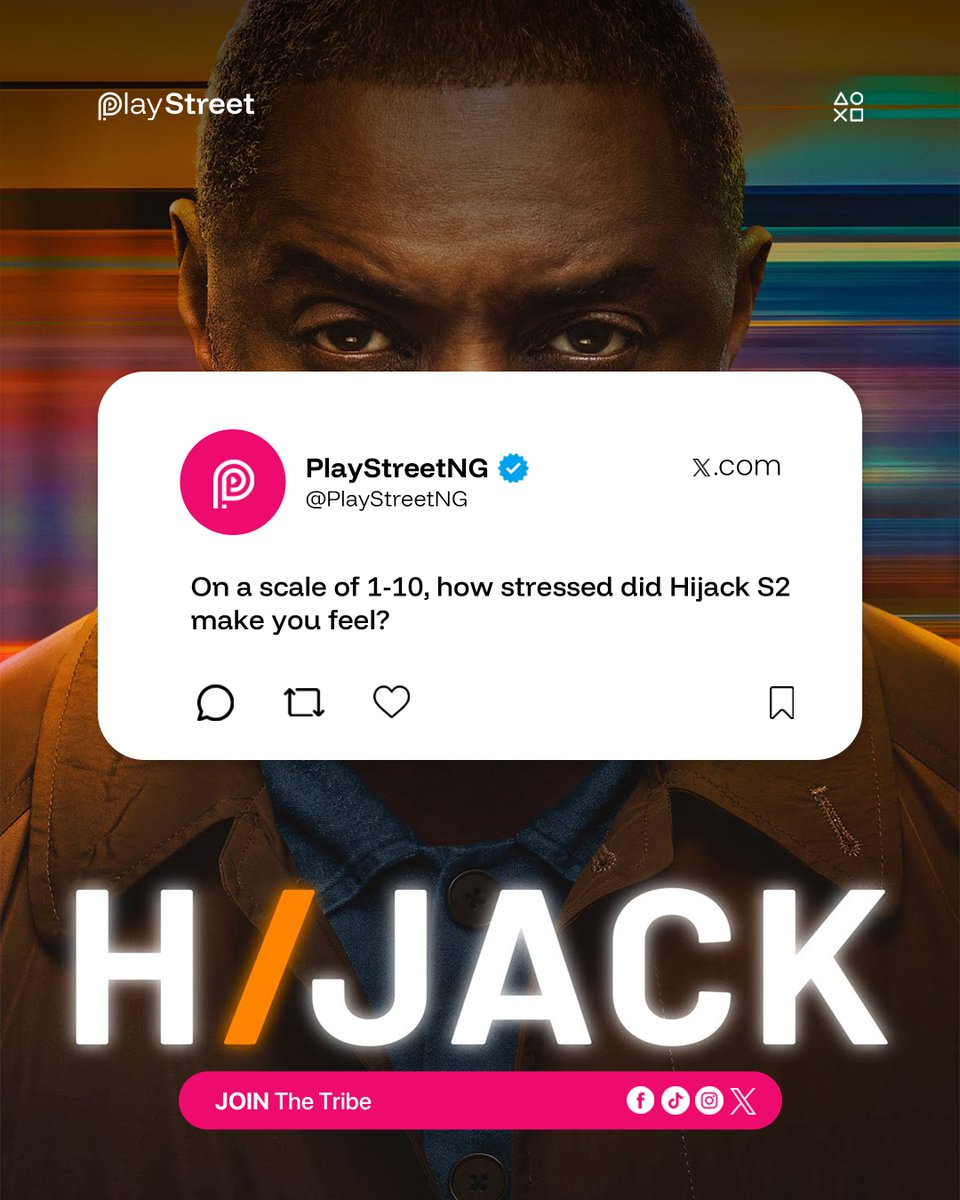 PlayStreetNG's tweet photo. On a scale of 1-10, how stressed did Hijack make you feel?
#hijack #appletv #playstreet https://t.co/Am26tP6wzW