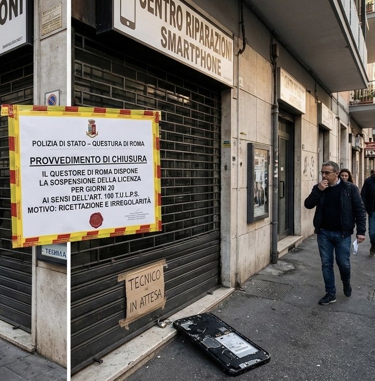 ATTENZIONE: Chiuso centro riparazioni cellulari in via Cappellini a pochi metri dalla stazione Termini 
La Polizia ha scoperto un finto centro assistenza in via Alfredo Cappellini. Dietro la vetrina di un normale negozio di riparazioni, si nascondeva un giro illegale di telefoni