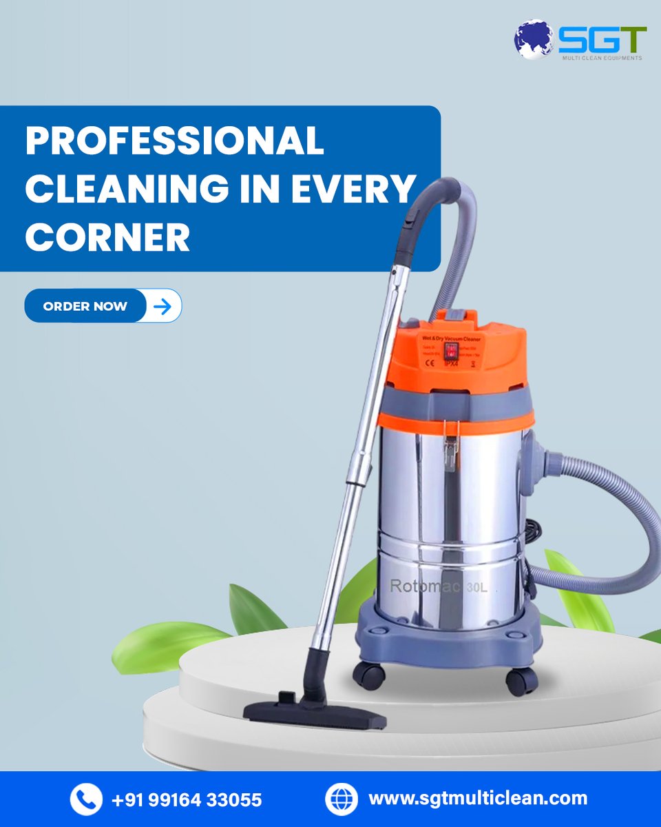 MulticleanSgt's tweet image. Rotomac 30L vacuum cleaner by SGT Multiclean delivers powerful suction, durability, and efficient cleaning for spotless spaces.

#sgtmulticlean #vacuumcleaner #wetanddryvacuum #cleaningequipment #cleaningequipmentindia #industrialcleaning #homecleaning #cleanspaces #smartcleaning