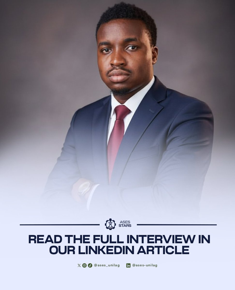 Meet Oluwatimilehin — a 300-Level ASESite building systems beyond the classroom ✈️

He believes legacy-driven impact starts early with just structure, discipline, and people. 

👉🏽 Read the full feature here: tinyurl.com/jjtyw5xc