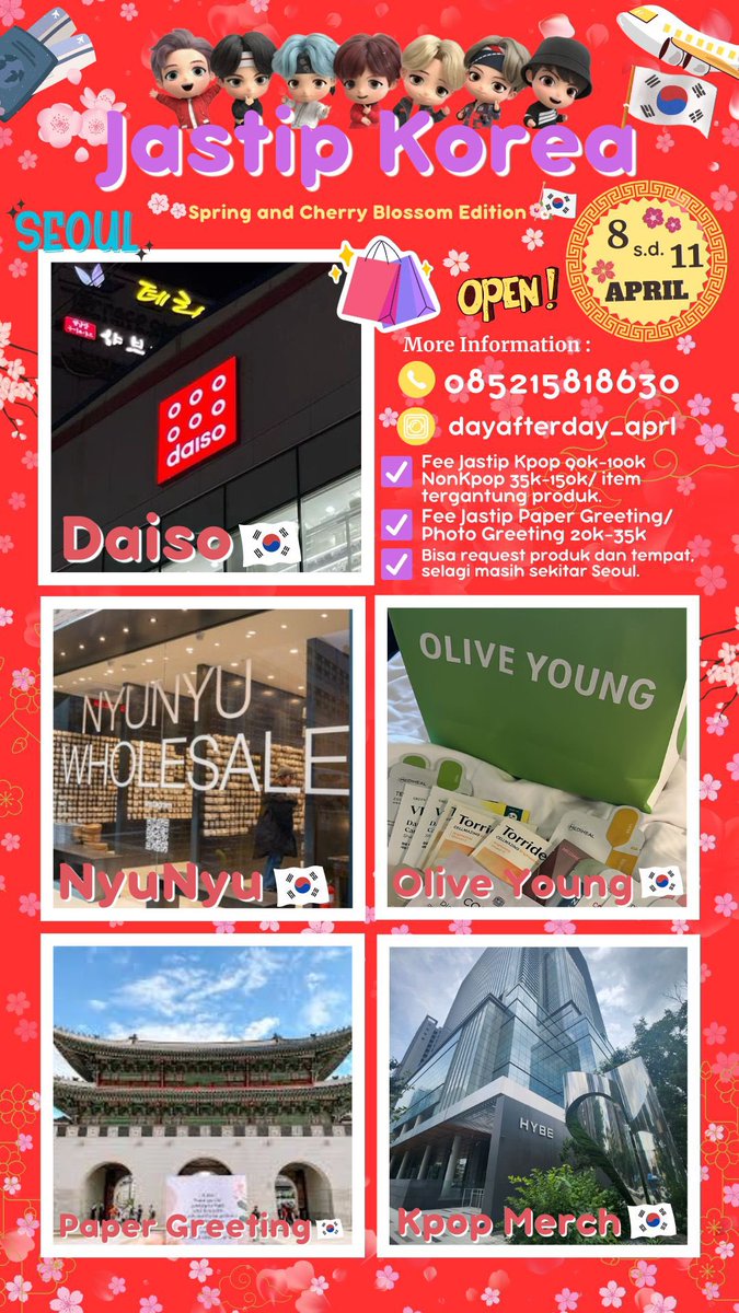 jekeymjdy's tweet photo. ✨ OPEN JASTIP KOREA ✨
📅 Periode 8–11 APRIL 💜❤️🔥l
List Jastip:
1️⃣ Lightstick BTS (Venue Tour Goyang)
2️⃣ Merch Tour Konser BTS – Goyang
3️⃣ Album BTS / Idol HYBE lainnya
4️⃣ Merch BT21 Spring Edition
5️⃣ Paper Greeting (20k / lembar)
6️⃣ Produk Daiso Korea
7️⃣ Produk Olive Young https://t.co/ja8rxTNzHJ