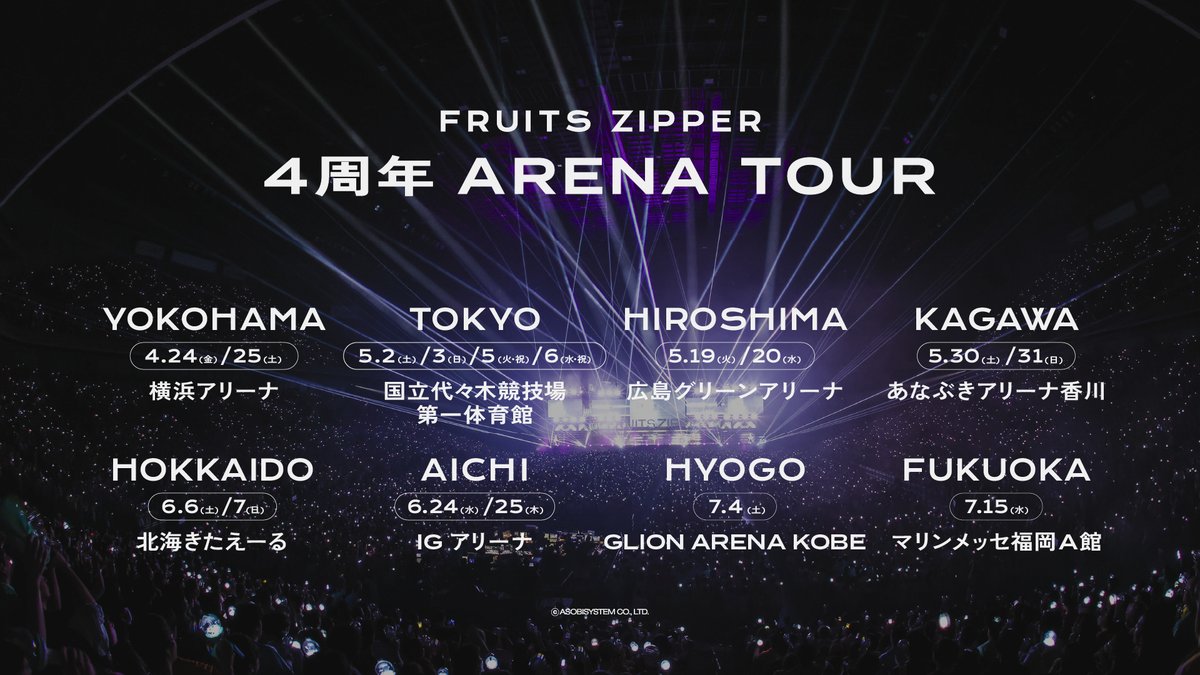 ✨🏰FRUITS ZIPPER 4TH ANNIVERSARY ARENA TOUR 「DREAM WITH IN