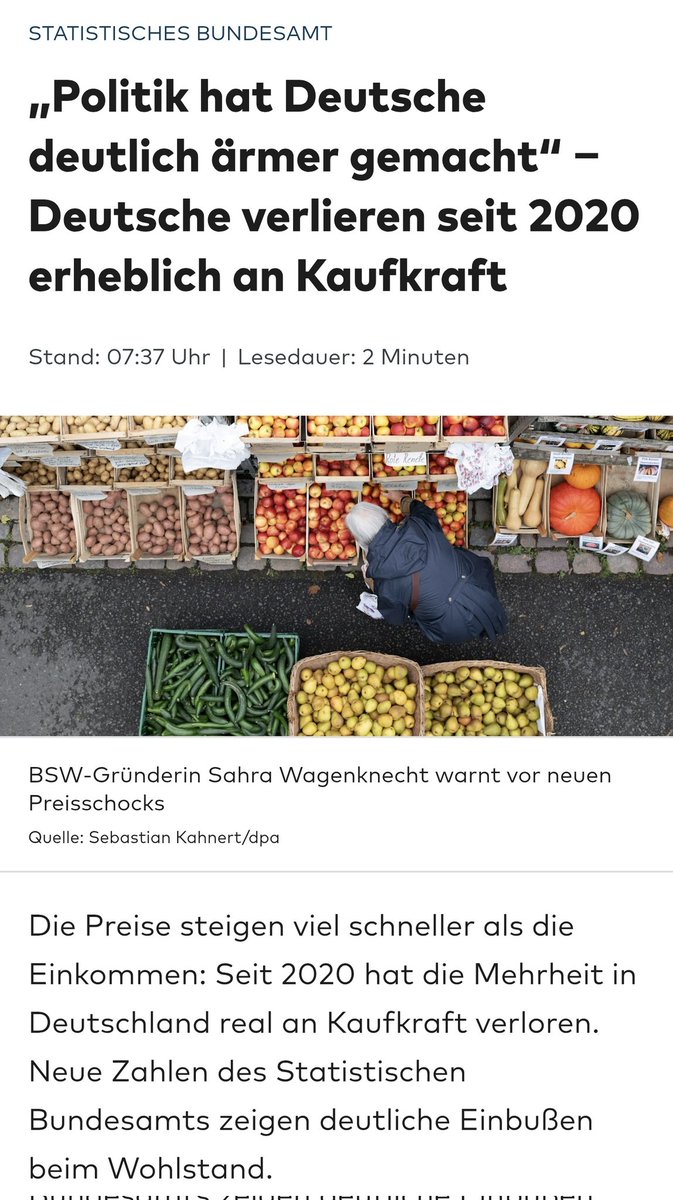 Na ach!
Und die Deutschen wählen trotzdem immer wieder die Parteien, die dafür verantwortlich sind!

welt.de/wirtschaft/art…