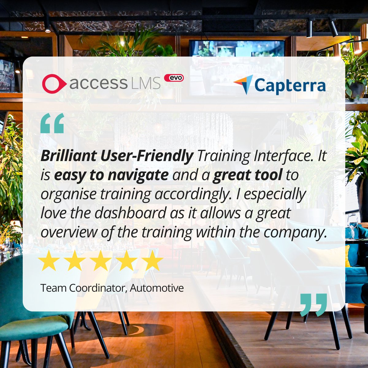 Access_LMS's tweet image. 🌟 Another fantastic review for Access LMS Evo! 🌟 

We love hearing how our platform helps organisations deliver smoother, smarter learning experiences. 

Discover Access LMS Evo: ow.ly/RmSW50Ym0cP 

#AccessLMS #DigitalLearning #LMS