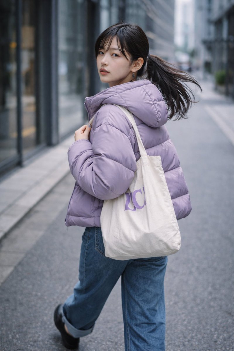 orcaro007's tweet photo. #今日の彼女
ダウンの色がお気に入り💕
似合うでしょ？✨

The wind always knows.

#DailyMuse #japaneseaesthetic #AIart https://t.co/IchHj7nhvz