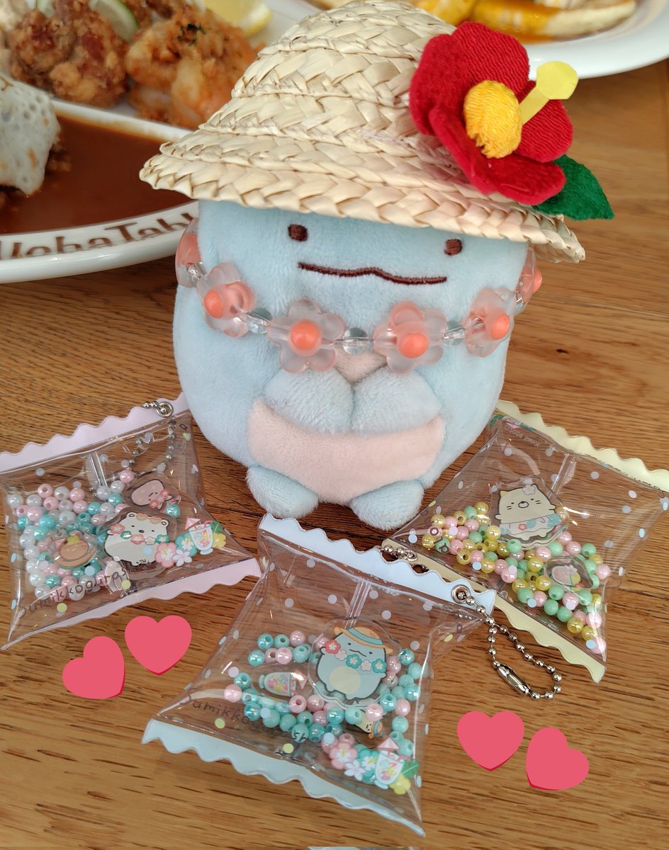 アロハキーホルダーはとかちゃん自引き♪缶バッジはとかちゃんだけ出ず^^;