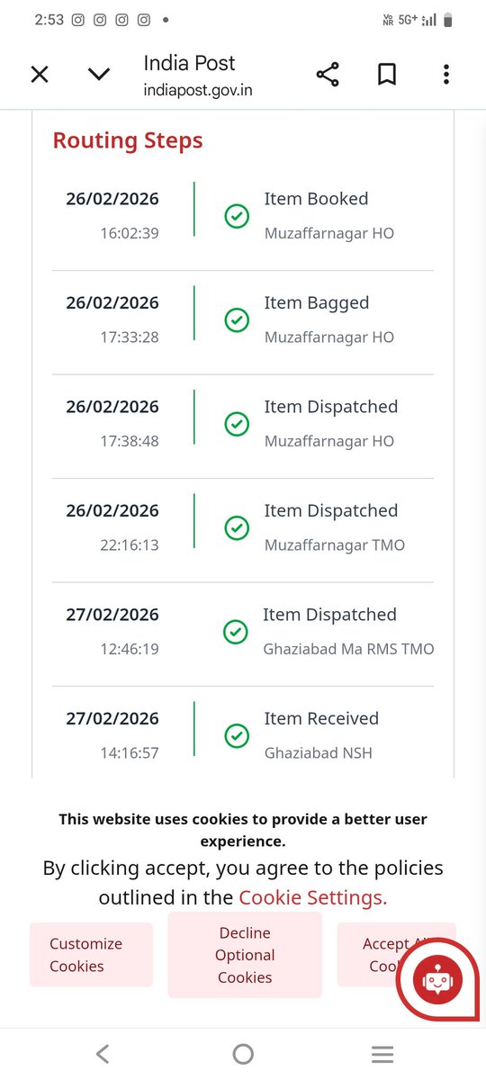 bangtanswify's tweet photo. My parcel with article no. EU337472911IN is not showing any update after 26th February.Pls give me proper update and make sure it reaches me soon safely @IndiaPostOffice https://t.co/G4tAzGfaEt
