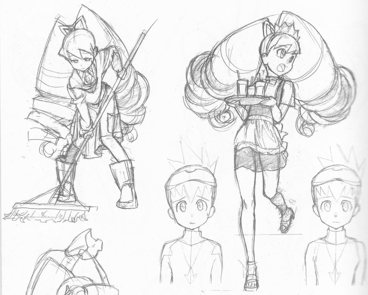 RockmanEXEZone's tweet photo. Ryusei no Rockman ep. 46 &amp; 47 (Not dubbed for EN Mega Man Star Force) art by character designer Shingo Adachi, who was put on as Chief Animation Director despite this not being an in-house episode. 

These episodes also featured Ophiuca disguised as Luna, taking on odd jobs! https://t.co/6CG5rSXlR2