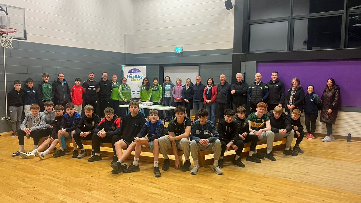 stpatsgaaclub's tweet image. St Pats were delighted to host a youth mental health workshop ‘Movember Ahead of the Game’ on Tuesday night. This is a national GAA/GPA/Movember initiative for teens.
#GAAhealthyclub #movember #supportyourlocalclub #SupportYoungPeople #MentalHealthMatters 
facebook.com/share/p/1E1vbM…