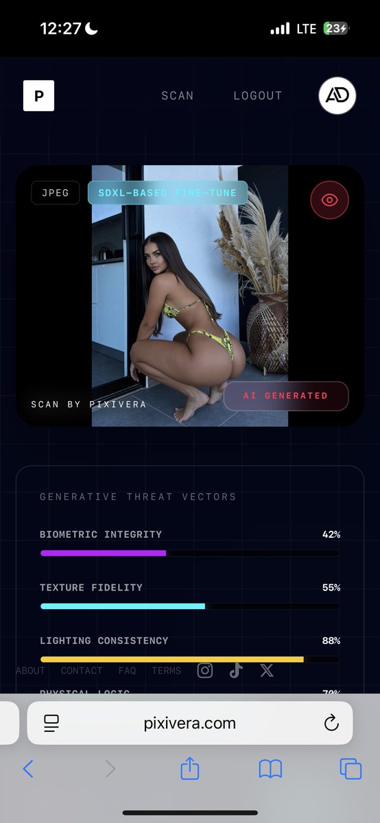 pixivera_ai's tweet photo. @Isabellaknauff Thought it was real?
Nope. It’s AI generated.
Verified with Pixivera.
#AI #DeepfakeDetector #AIorReal #Pixivera https://t.co/v4VSnNCW66