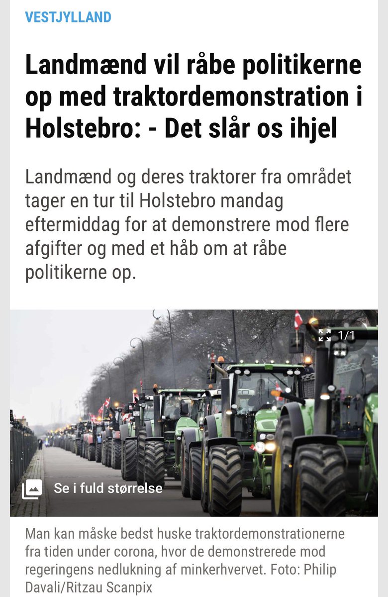 Emilstergaard3's tweet photo. @stojberg vil have hårdere straf (og tåregas) mod klimaaktivister, der blokerer trafikken. 

Men hvad så med traktorerne, når landmænd gør præcis det samme? 🚜🚜

I et retssamfund gælder én ting:
Alle skal være lige for loven. @dksdemokrater @dkpol https://t.co/CkpDD81eH2