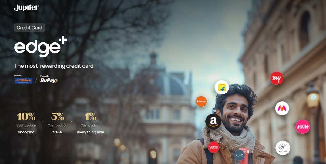 knowwithhk's tweet photo. stop using basic cards for upi.

the csb jupiter edge plus is the ultimate "cheat code" for 2026. with 10% cashback on major shopping sites and 1% on every single upi scan, it’s currently one of the most rewarding cards in india.

here’s why it’s a must-have: 🧵 https://t.co/yDsOQCViOa