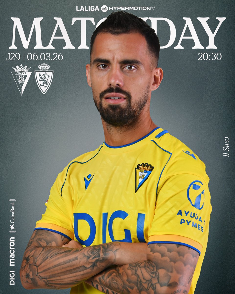 💛💙 #MatchDay

¡HOY ES DÍA DE PARTIDO!
¡HOY JUEGA EL CÁDIZ CLUB DE FÚTBOL!

🆚 <a href="/RealZaragoza/">Real Zaragoza</a> 
📌 Jornada 29 de #LALIGAHYPERMOTION
⏰ 20:30 horas
📻 plaiz.cadizcf.com
📺 LaLiga TV Hypermotion
#⃣ #CádizRealZaragoza

#VamosCádiz