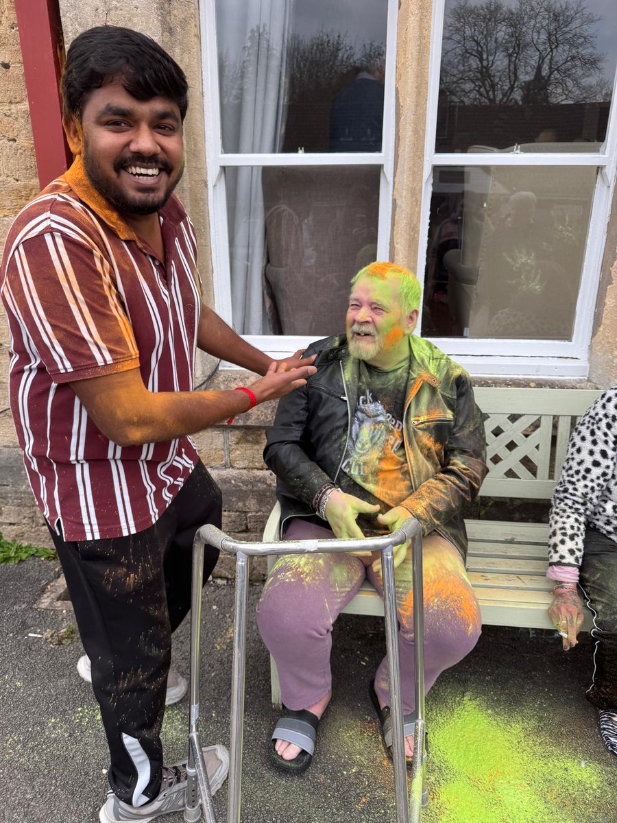 FromeNHome's tweet photo. Holi, known as the Festival of Colours, marks the arrival of spring and a time to come together, share experiences, and welcome new beginnings.

#somerset #frome #continuationoflife #complexcare #Holi https://t.co/SHTeQlItwP
