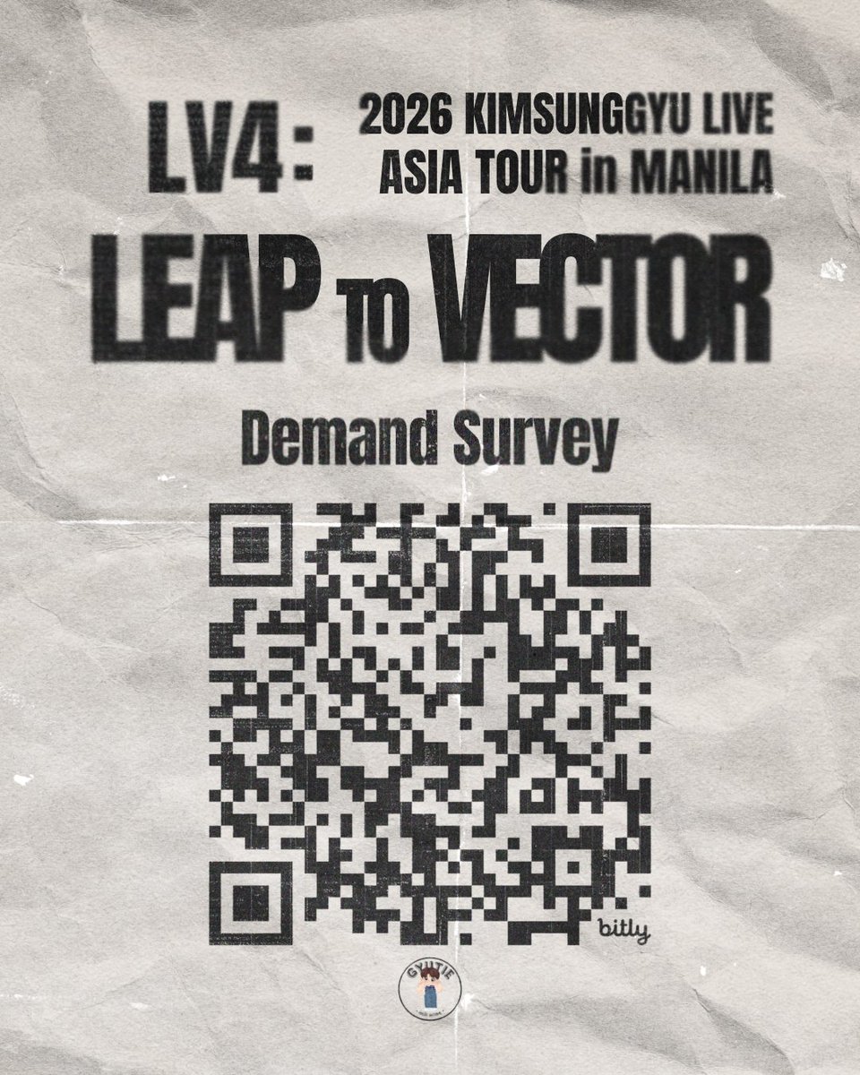 [🐹]  

Hi 𝗚𝘆𝘂𝘁𝗶𝘇𝗲𝗻𝘀 𝗮𝗻𝗱 𝗜𝗻𝘀𝗽𝗶𝗿𝗶𝘁𝘀!

𝗟𝗲𝗮𝗽 𝘁𝗼 𝗩𝗲𝗰𝘁𝗼𝗿: 𝗟𝗩𝟰 𝗧𝗼𝘂𝗿 details has been posted and with the hope of having Manila added, we have decided to open a demand survey to show how PH Gyutizens and Inspirits are eager to be part of the tour.