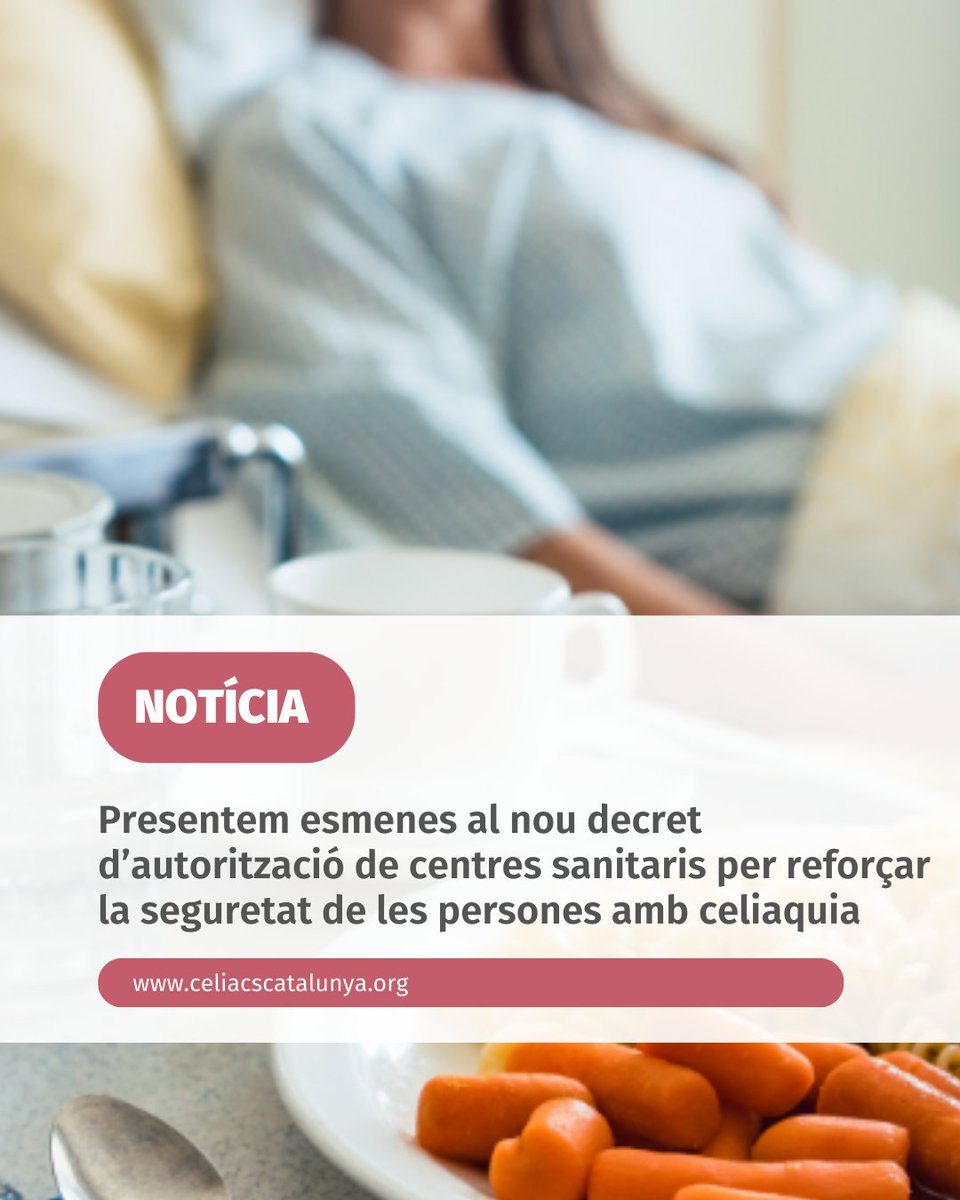 ✔️Com a entitat adherida al Consell Consultiu de Pacients de Catalunya, presentem esmenes al nou decret d’autorització de centres sanitaris per reforçar la seguretat de les persones amb celiaquia <a href="/salutcat/">Salut</a> celiacscatalunya.org/ca/noticies/pr…