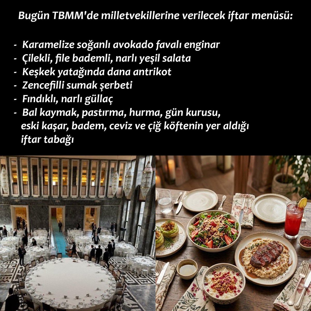 Menüye zıkkımın kökünü koymayı unutmuşsunuz? <a href="/Akparti/">AK Parti</a> <a href="/TBMMresmi/">TBMM</a> 

Dünya Savaşı Muşmula Filozof Atakan İncirlik Üssü Tahran Günaydın Dilek Dubai'deki ABD Donenico Tedesco Ayşen #TelAviv #ALTIN #SONDAKİKA