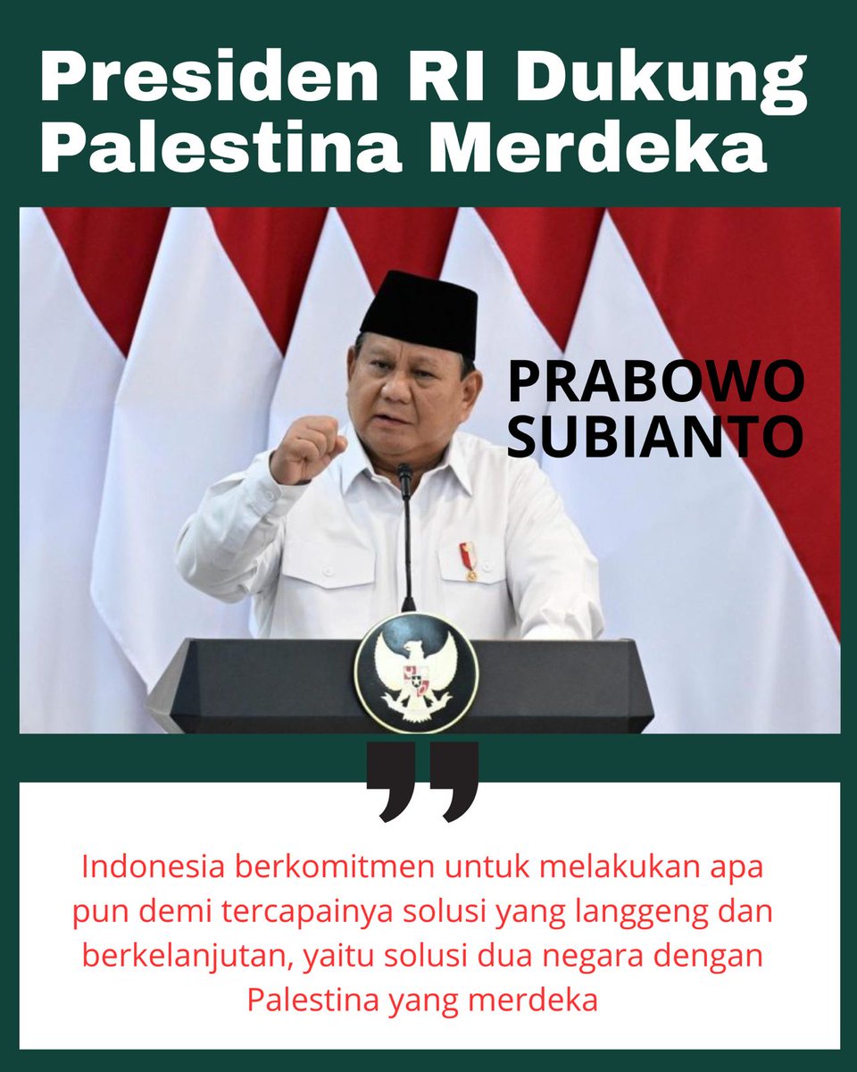 Misi Perdamaian Dunia pak probowo adalah kemerdekaan palestina merdeka karena bagaiamanapun palestina adalah salah satu negara yang menyatakan kemerdekaan indonesia