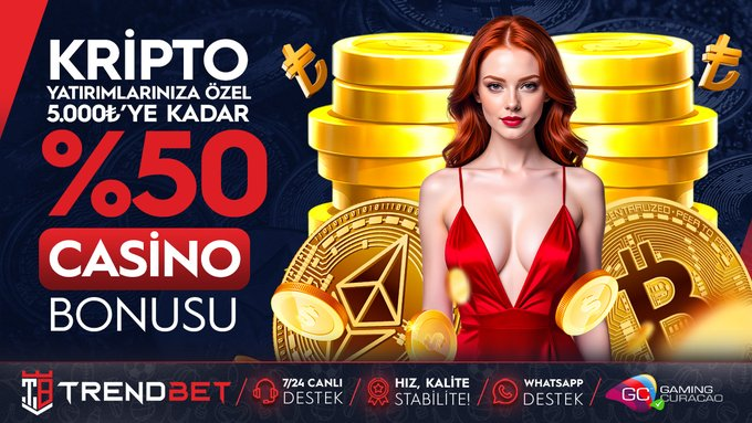 Trendsocial__'s tweet photo. 🏆 #TrendBet'te Bonusların Sonu Gelmiyor ‼️

✨ Kripto Yatırımlarını Trendbet’te Kazanca Çevir 📢

⭐️ %50 Yatırım Bonusu İle Oyun Keyfini Katla ⭐️

🔥 Kazananlar Arasında Sen de Olmalısın...🔥

🎯 Kazanmak için neyi bekliyorsun ? 👊

👉https://t.co/3QMNX9KjsF👈 https://t.co/dHfLkLRDwk