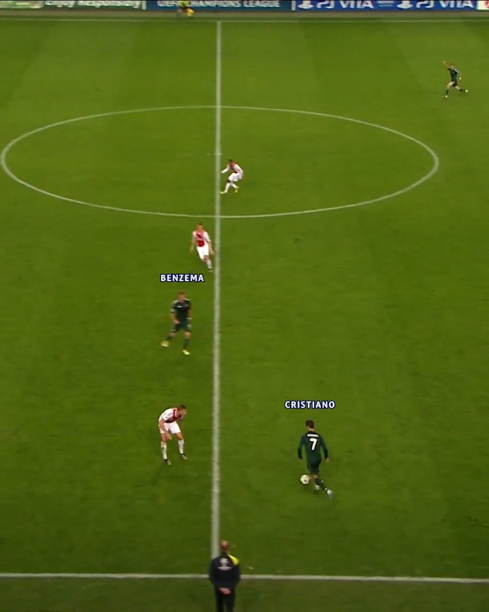 "ثنائية لم تكن من هذا الكوكب! رونالدو بنزيما. أهداف بالجملة.. تفاهم تكتيكي من عالم آخر.. هل هي الثنائية الأفضل في تاريخ ريال مدريد؟ 