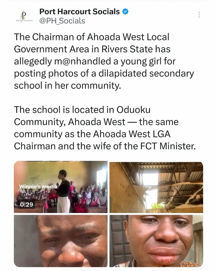 MaziTunde's tweet photo. This is extremely wrong, and I truly hope she gets justice.
We cannot continue like this in this country. The appropriate authorities need to urgently look into this matter and ensure that due process is followed. The chairman involved should be called to order immediately. https://t.co/GSr06lYQAr