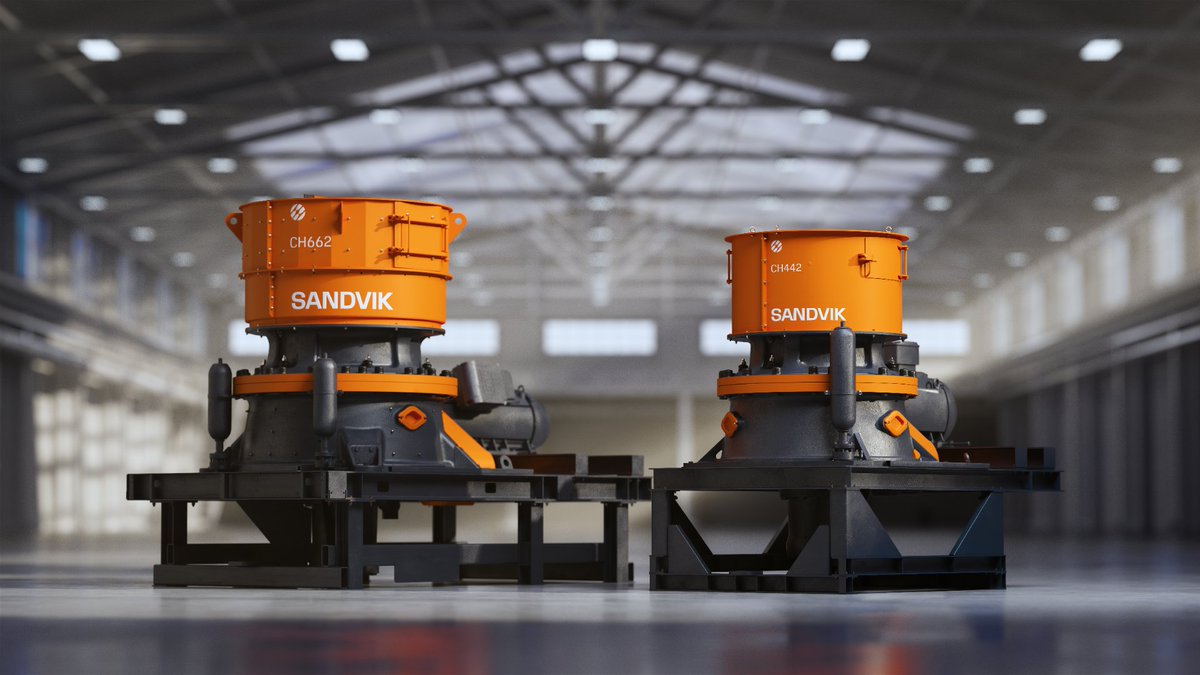 im_mining's tweet photo. Sandvik Crushing Solutions Division has unveiled the new CH442 and CH662 cone crushers, representing the next evolution of the CH400 and CH600 series, at CONEXPO-CON/AGG 2026 in Las Vegas this week | https://t.co/hVieKXz0un @SandvikGroup #CONEXPO26 #crushing https://t.co/u1xOzcqrNy