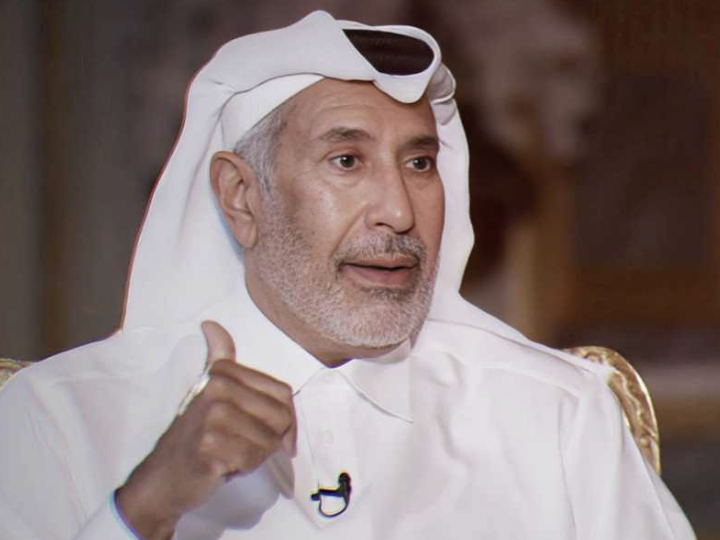 hureyaksa's tweet photo. المستشار القطري حمد بن جاسم يوم أمس:

"هذه الحرب يجب أن لا تجعل الخليج أقرب إلى إسرائيل أو الاتفاقيات الابراهيمية، نتنياهو يعرض خرائط إسرائيل الكبرى، وبالتالي هو يريد ضم دول عربية إلى خريطته واحتلالها وليس إلى اتفاقات سلام". https://t.co/YEqXkLd4s4