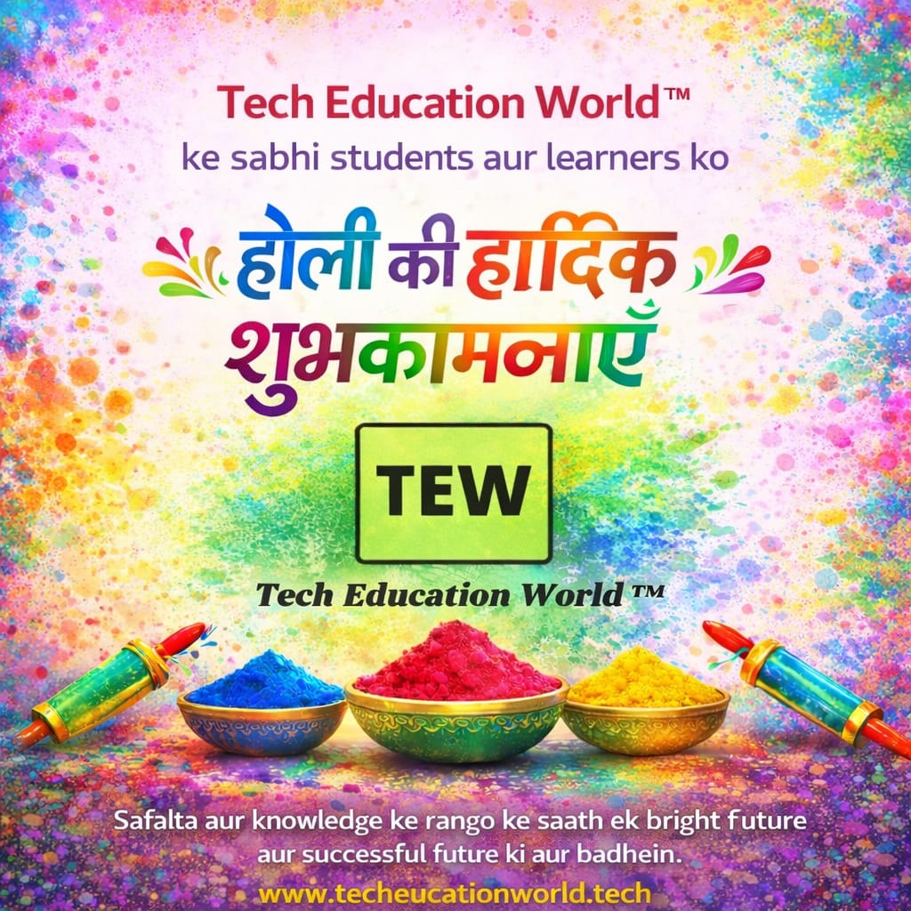 TechEducationW1's tweet photo. 🎨✨ Heartfelt Holi Wishes! ✨🎨

Warm Holi greetings to all students and learners from Tech Education World™.

May this festival of colors bring happiness.

🌐 https://t.co/eMhu1i21gg

#Holi #HappyHoli #TechEducationWorld #FestivalOfColors #Students #Learning #Success https://t.co/qVQupf401B