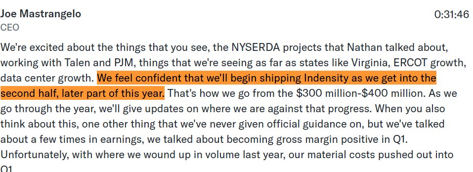 99_loss_capital's tweet photo. $EOSE

They pretty much listed what Indensity solves vs Z3 Cube.

I kept wondering why the Orchard interconnection kept getting delayed - finally pushed to September 26. My best guess: the Z3 Cubes will be replaced by Indensity.

The timing aligns with H2 26 Indensity shipments. https://t.co/SEUJU82QJ3