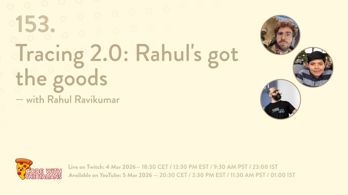 codewiththeita's tweet image. Performance problems in your Compose app? 👀
Let’s talk profilers, tracing, and Perfetto with Rahul Ravikumar.

We’ll dive into Tracing 2.0, how to understand what your app is doing, and how to make it faster.

🔴 cwti.link/twitch

#AndroidDev #JetpackCompose #Perfetto
