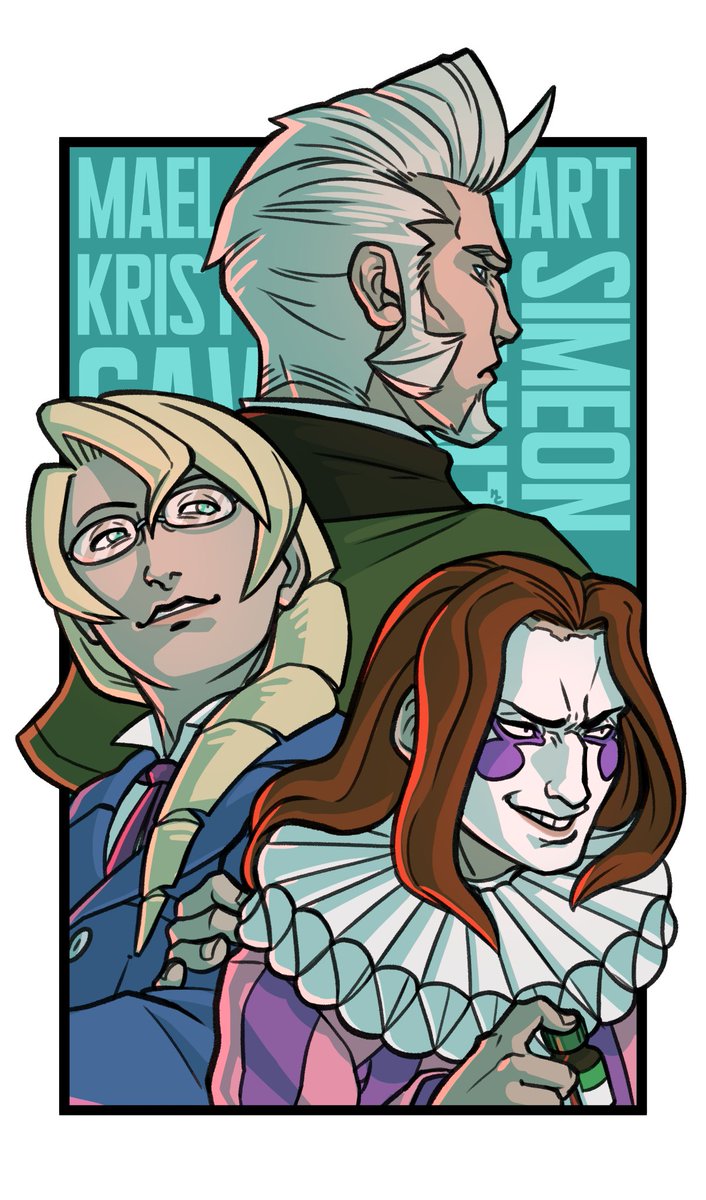 Okay I forgot I had this drawing with my fave Ace Attorney villains so thankfully it wasn't the first time