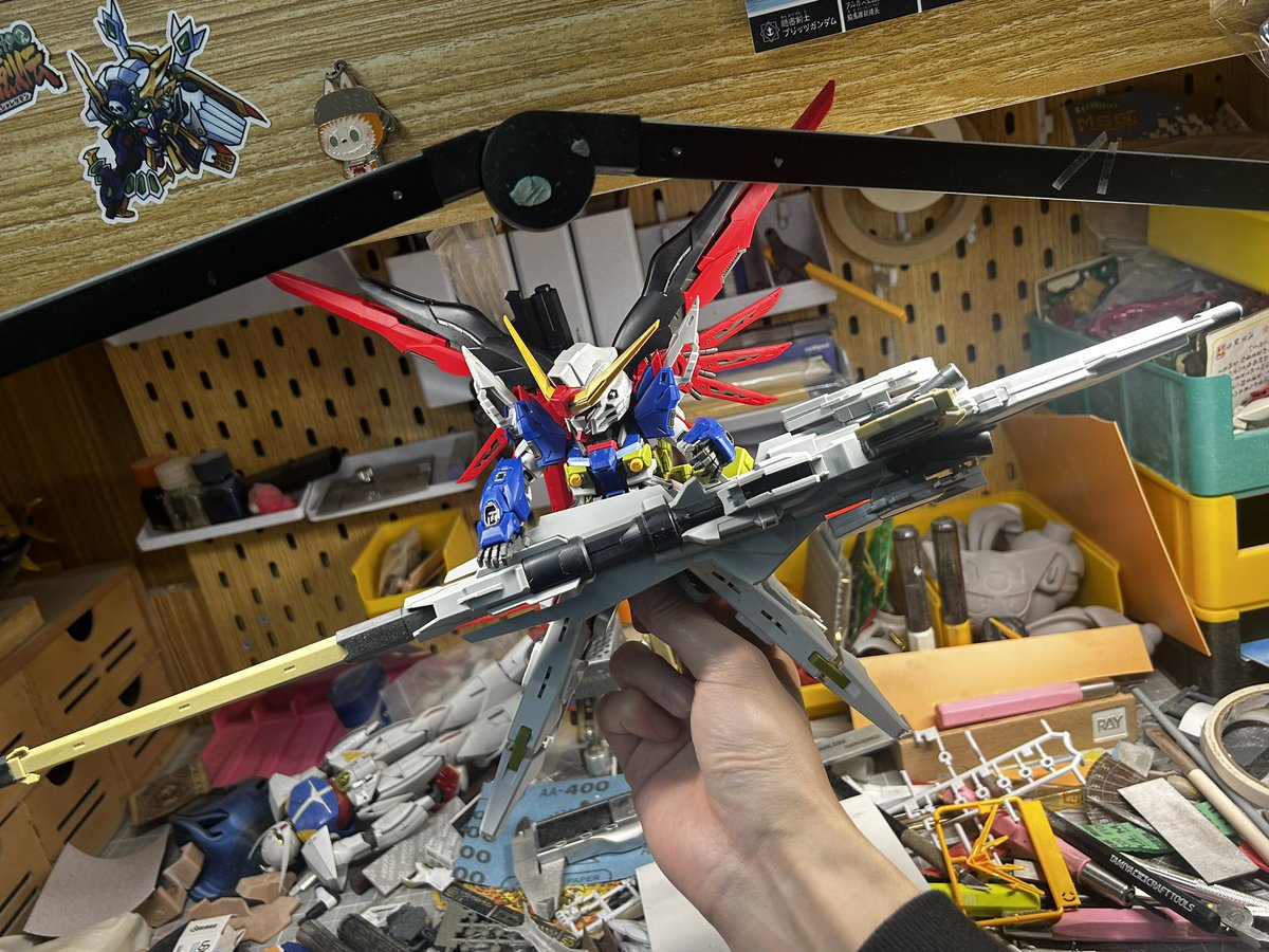 VerXFOXBB's tweet photo. 砲身の連結部分を後部に移すと、砲が独立して重量を支えることができるようになります
#ガンプラ
#デスティニーガンダム
#GUNPLA https://t.co/6zNg4XI4lQ