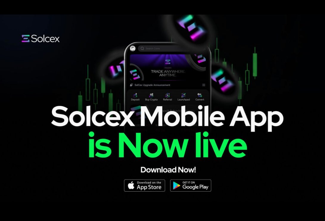 SOLCEX MOBILE APP IS LIVE 🔥

The SolCex Mobile App is now officially available.

Download on Google Play:
play.google.com/store/apps/det…

 iOS Users Download via TestFlight:
testflight.apple.com/join/Uu2AQaGX

Trade anywhere. Anytime. 🪙

#SolCexIsLive
#SolCexMobile
#CryptoOnTheGo