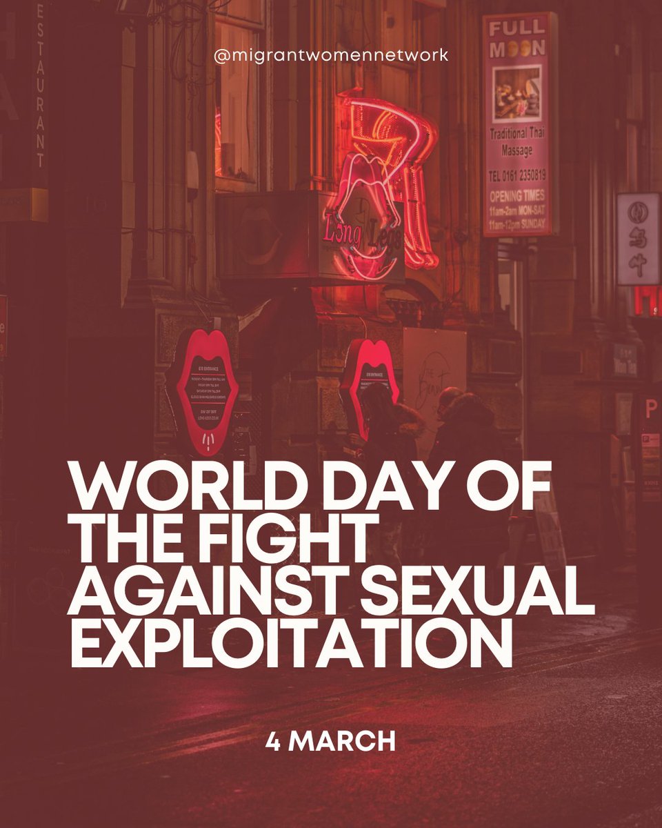 Sexual exploitation is sustained by demand and by systems that profit from the commodification of women.

Trafficking in women and girls is linked to prostitution and other forms of sexual exploitation, in contexts shaped by structural inequalities and sex-based oppression.

🧵👇