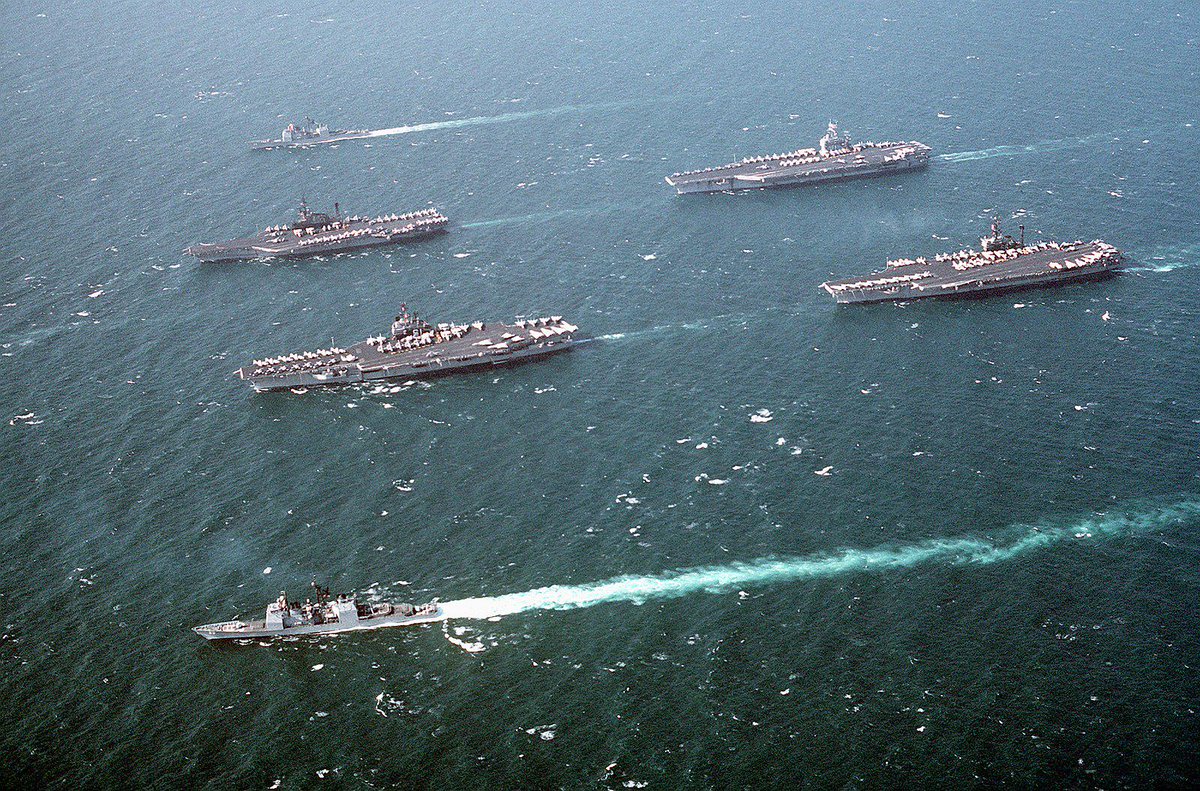 In the first Iraq War in 1990, the US had 1900+ aircrafts, 6 aircraft carriers, and 38 allies;

In the Second Iraq War in 2003, the US had 863 aircrafts, 5 aircraft carriers, and 16 allies;

In the 2026 Iran War, the US had 300+ aircrafts, 2 aircraft carriers, and only 1 ally;