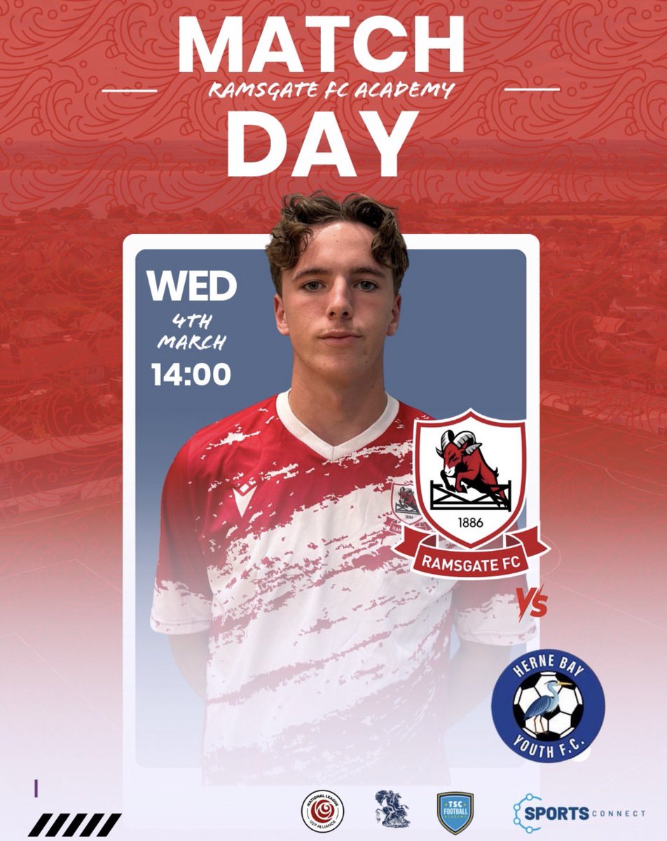 RamsgateFC's tweet image. 𝗥𝗔𝗠𝗦𝗚𝗔𝗧𝗘 𝗦𝗖𝗛𝗢𝗟𝗔𝗥𝗦 𝗠𝗔𝗧𝗖𝗛𝗗𝗔𝗬 ⚽⚡

⏱️ KO 2pm
🆚 Herne Bay FC

#PROgression #PROven #PROfessional
