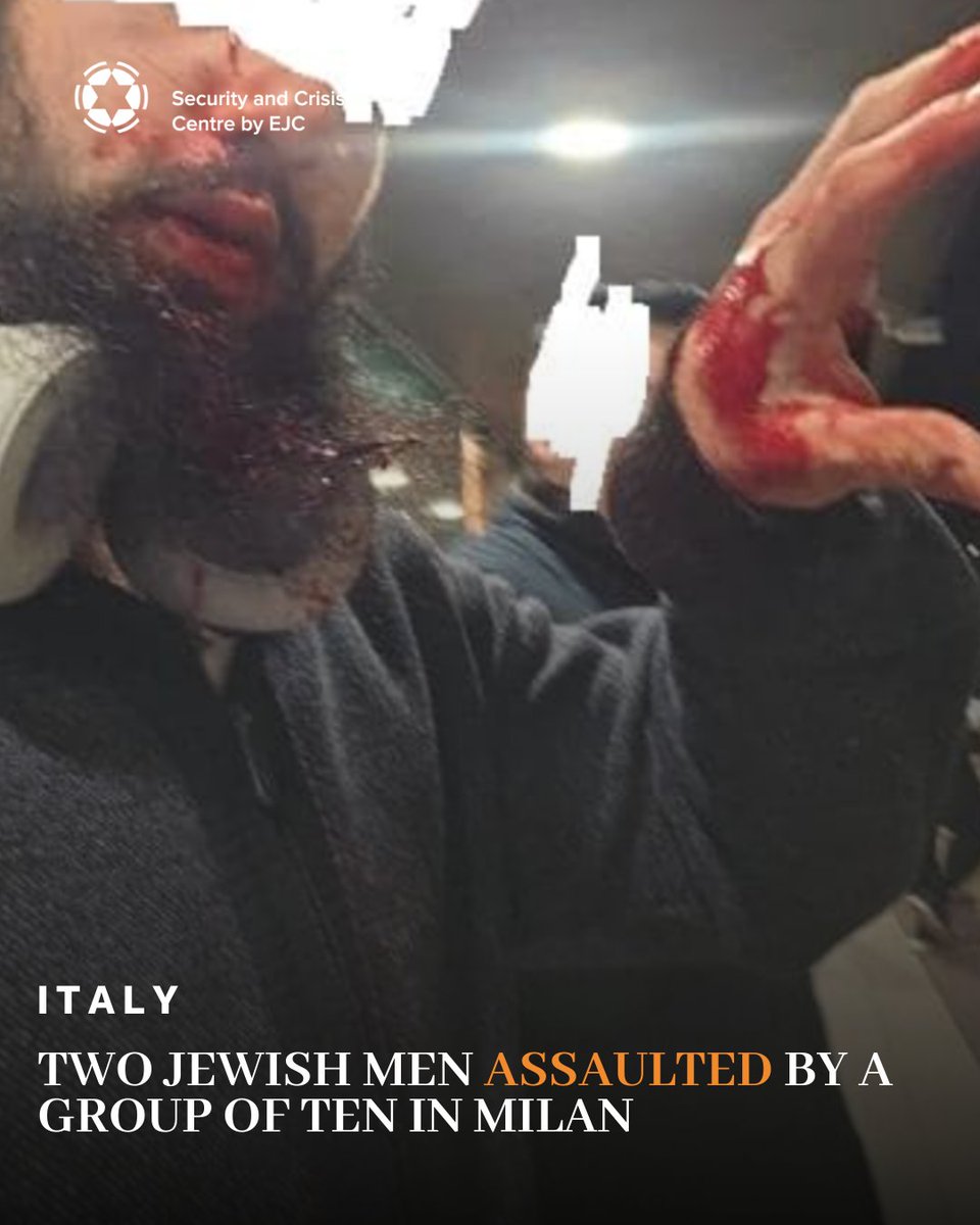 SaccEjc's tweet photo. On 1/3, 2 young Jewish men were reportedly surrounded by a group of around ten individuals of North African origin In Milan. https://t.co/pRdOZ8Twgv