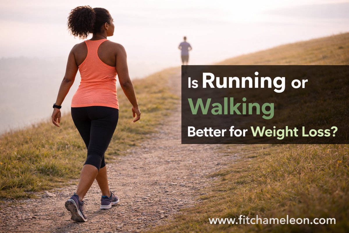 Running burns more calories per minute.
Walking is easier to sustain.
Which is better for weight loss?
Here is how both compare for calorie burn, fat loss and consistency.
fitchameleon.com/running-vs-wal…