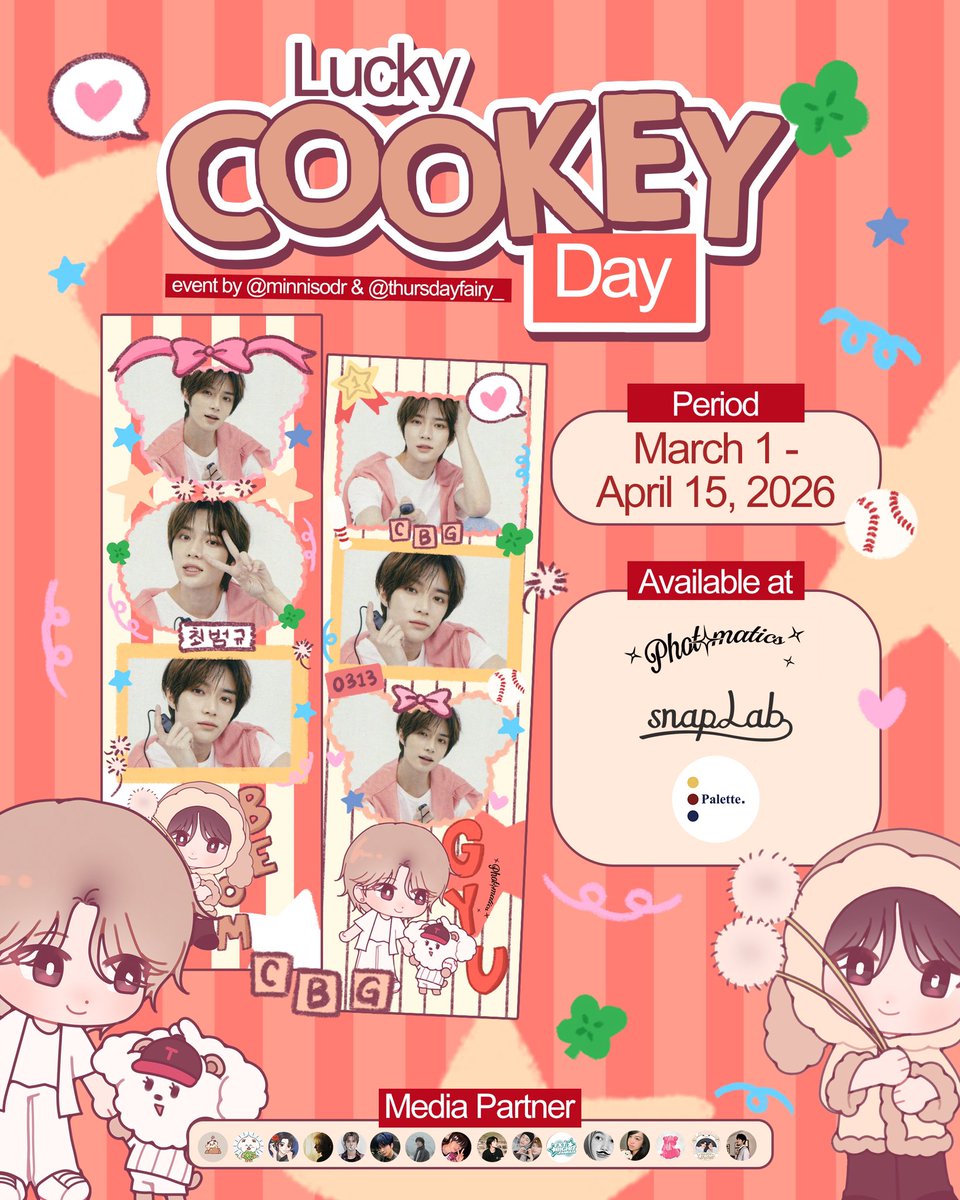 reenrin_'s tweet photo. Share your sweet day with Cookey!🧸🍪 

2026 Beomgyu Birthday Photobooth Event by 
@minnisodr &amp; @thursdayfairy_ 

📍 snaplab, palette &amp; photomatics
🗓️ March 1 - April 15, 2026

Let’s celebrate together &amp; don’t forget to use
#Beomgyu_LuckyCookeyDay🍀 #BEOMGYU #범규 #TXT https://t.co/7CYpgujtZm