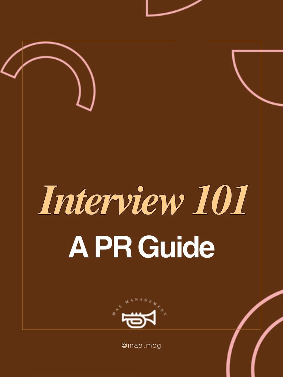 mae_m_c_g's tweet photo. Have you been curious about what it takes to have a successful interview session / press tour? 

Let's walk you though all the nitty gritty of how to have a successful interview.

Meanwhile, tell us what is your favorite interview show or podcast? 👇🏽 https://t.co/DVw1k6dV1y