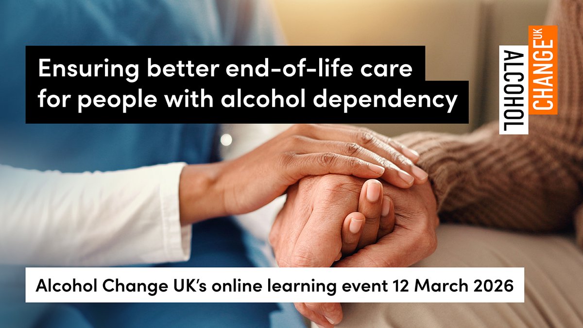 AlcoholChangeUK's tweet photo. ⏰Join us next week at our online learning event, 'Dignity and Choice'. 

All of us working to support people facing alcohol issues are focussed on reducing harm and promoting recovery. It is an uncomfortable truth, however, that, in some cases, recovery is unlikely and a person’s health will continue to worsen. We’ll be looking at how to raise end-of-life issues with clients and their loved ones and more with a variety of experienced speakers. 

🗓️Thursday 12 March 2026
🕰️10.00 to 12.20

Sign up to our event here👇
https://t.co/8Qk7HXOmty

#alcoholharm #endoflifecare #webinar #learning