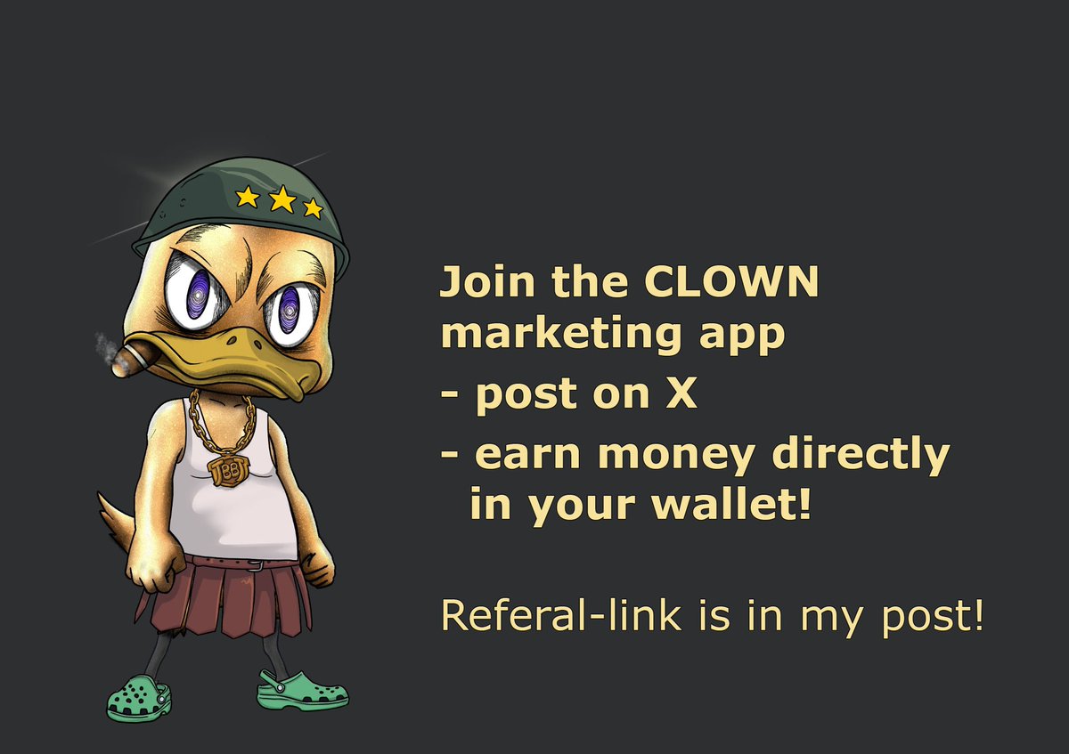 Did you joined the daily performance in the $CLOWN circus 🎪 on $ICP ❓

 If you have time look into the clown marketing dApp.

 As a project owner you can make marketing and find new users.

 As a user you can you can earn free tokens from active projects.

Let's start today: