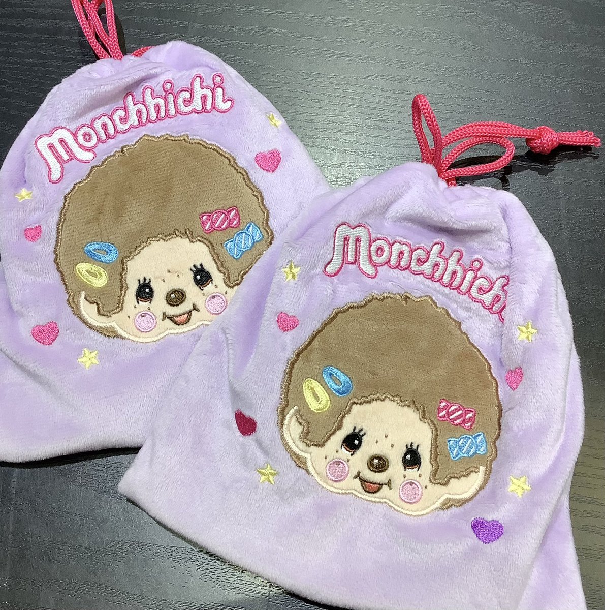 💜再入荷💜 大人気❕《 モンチッチ 》より ふわふわ巾着再入荷いたし