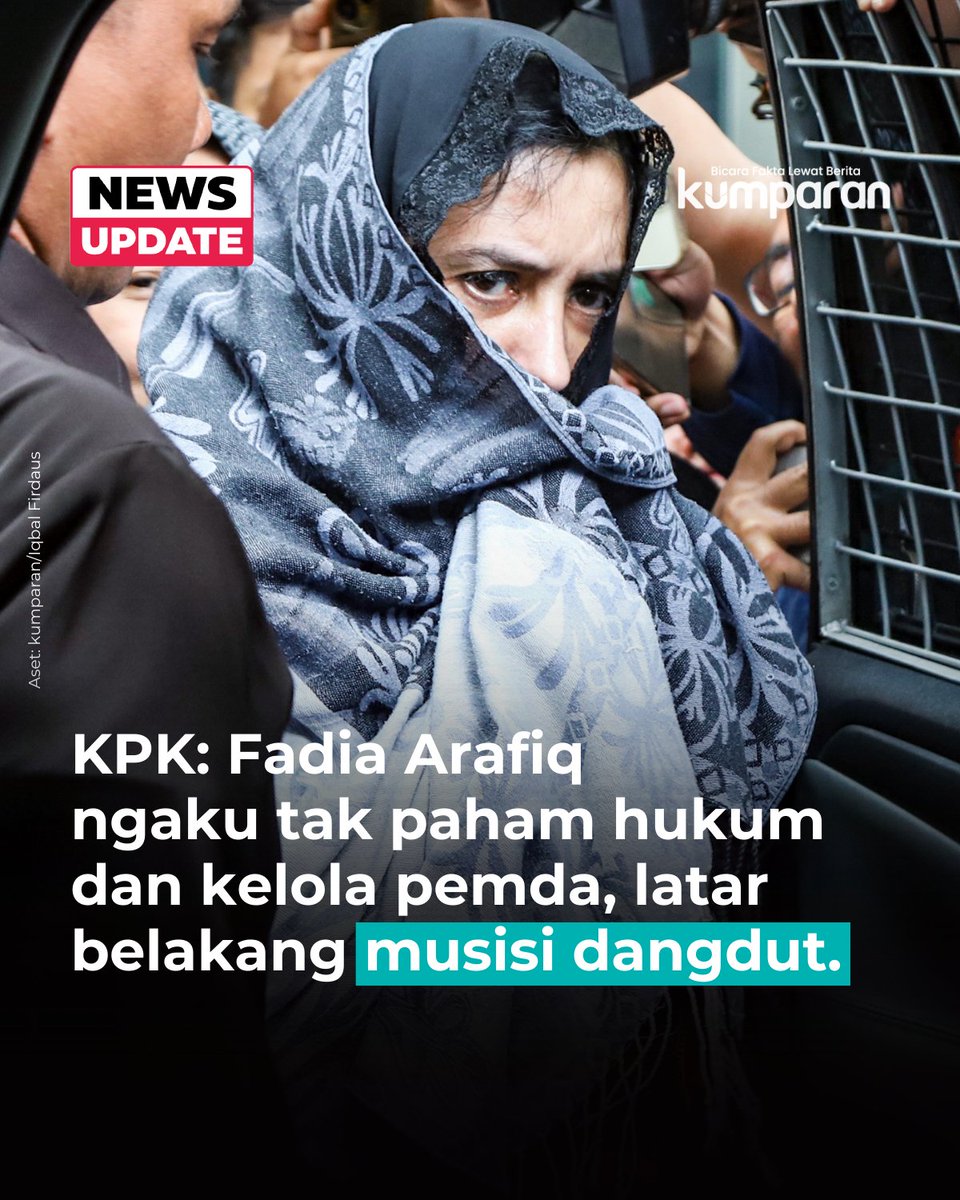 KPK mengungkap Bupati Pekalongan Fadia Arafiq mengaku tak paham hukum dan tata kelola pemerintahan daerah karena berlatar belakang sebagai musisi dangdut. Fadia dijerat tersangka korupsi usai OTT pada 2-3 Maret 2026, terkait dugaan mendirikan perusahaan keluarga untuk memenangkan