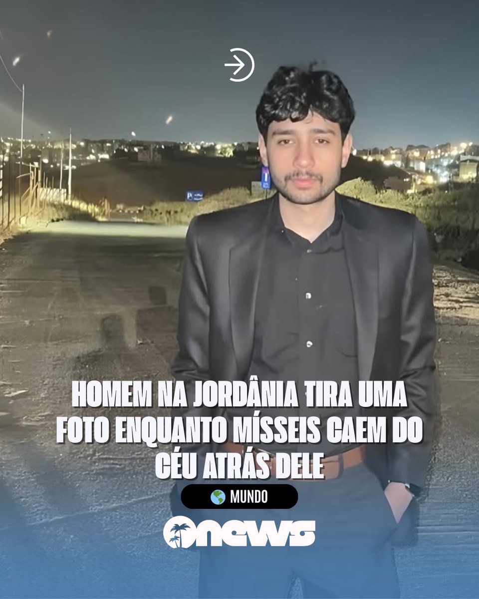 paraisoonews's tweet photo. 📲🔔 IMPRESSIONANTE: Em 2025, uma foto de casamento da Jordânia viralizou após mostrar um noivo posando calmamente enquanto rastros brilhantes de mísseis cruzavam o céu noturno atrás dele.

📷:@hamzaeesleeem

#impressionante #curiosidades #mundo #explorar https://t.co/iEziyOFdJC
