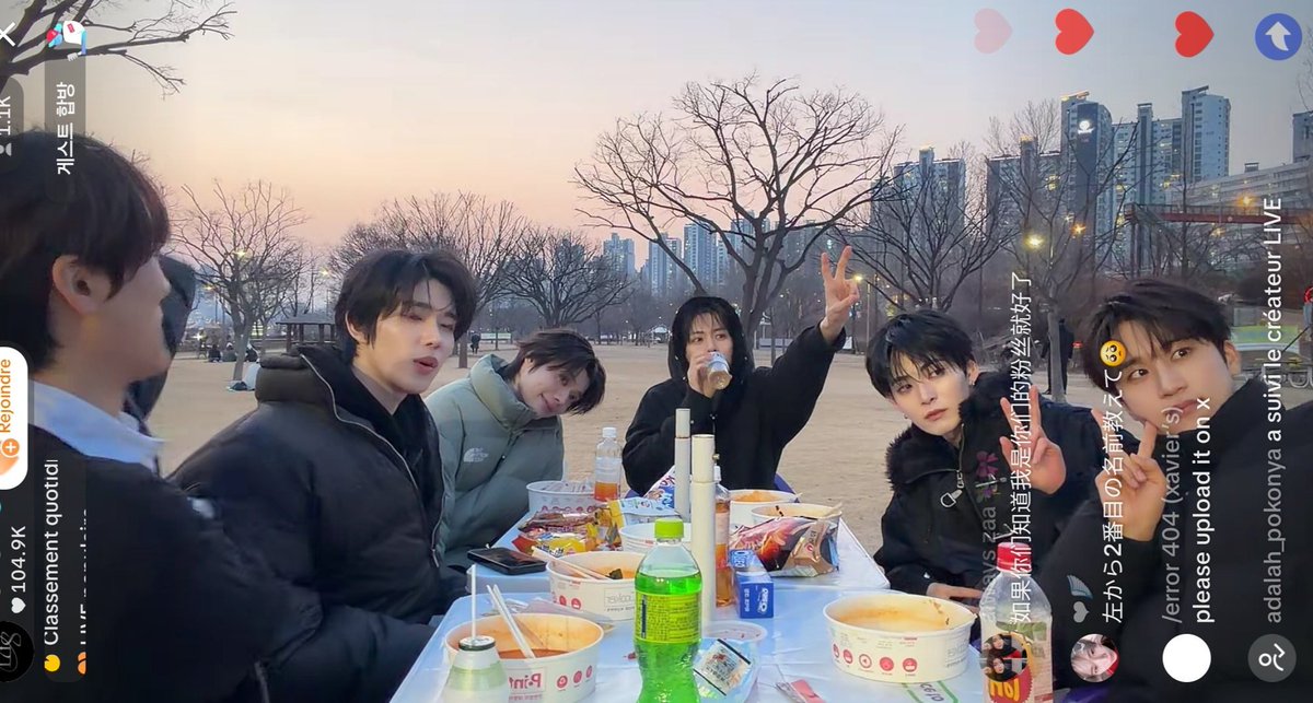 First TikTok live stream to exceed 1k viewers 👏👏 but that's understandable, as the view of the sunset over the Han River with the members of LUN8 is unforgettable 😍

Like to replay the live stream
🔗drive.google.com/drive/folders/…

#LUN8 #루네이트 #ルネイト