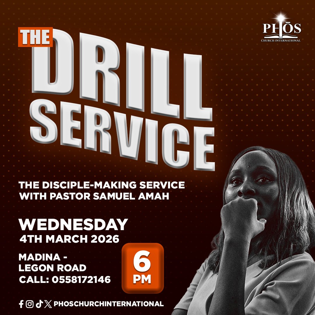 thephoschurch's tweet photo. WE ARE READY FOR ANOTHER IMPACTFUL SERVICE TONIGHT! We are so looking forward to a time in the Word with our beloved Pastor. We are definitely coming with an expectation to be blessed. Join us at 6PM sharp.
#TheDrillService
#TheDiscipleMakingService
#PhōsChurchInternational https://t.co/SkPjOEAHUP
