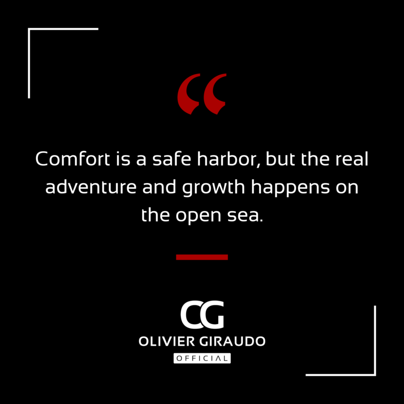 ogiraudo's tweet photo. "Comfort is a safe harbor, but the real adventure and growth happens on the open sea.

OG

🅠🅤🅔🅢🅣🅘🅞🅝 / 
What’s one “open sea” move you’ve been avoiding, pricing, visibility, hiring, or launching, and what step will you take this week?

#OlivierGiraudoOfficial https://t.co/MXd5fVBmEz